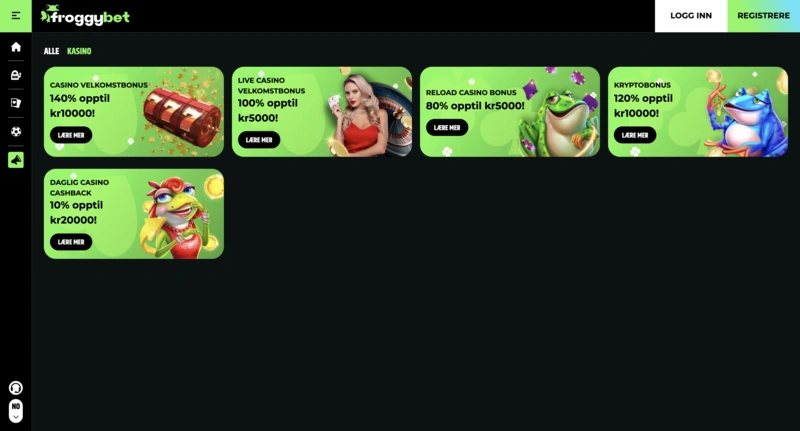 Froggybet Bonuses